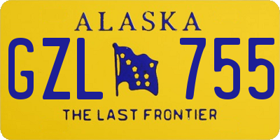 AK license plate GZL755