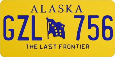 AK license plate GZL756