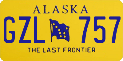 AK license plate GZL757