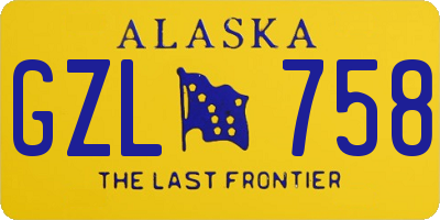 AK license plate GZL758