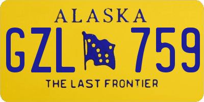 AK license plate GZL759