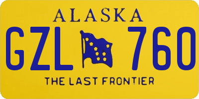 AK license plate GZL760