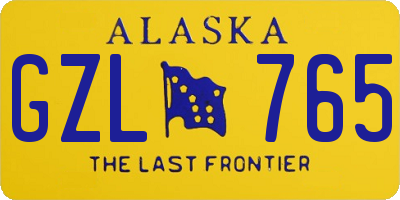 AK license plate GZL765