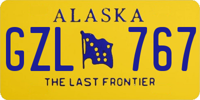 AK license plate GZL767