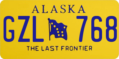 AK license plate GZL768