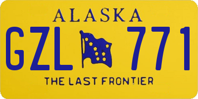 AK license plate GZL771