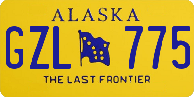 AK license plate GZL775