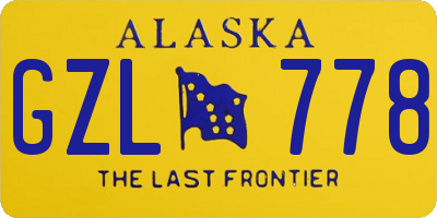 AK license plate GZL778