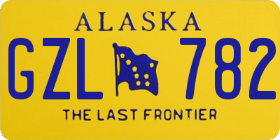 AK license plate GZL782