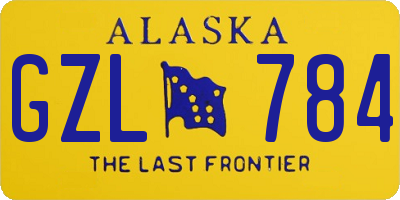 AK license plate GZL784