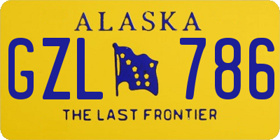 AK license plate GZL786