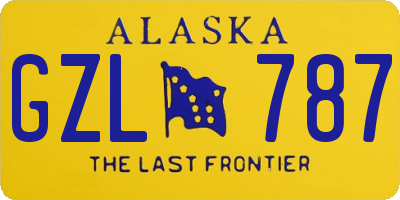 AK license plate GZL787