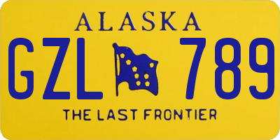 AK license plate GZL789