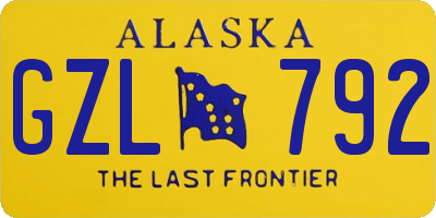 AK license plate GZL792