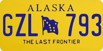 AK license plate GZL793