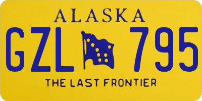 AK license plate GZL795