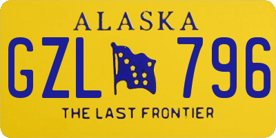 AK license plate GZL796