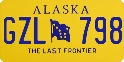 AK license plate GZL798