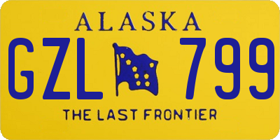 AK license plate GZL799