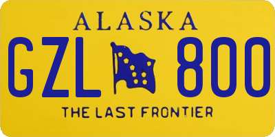 AK license plate GZL800