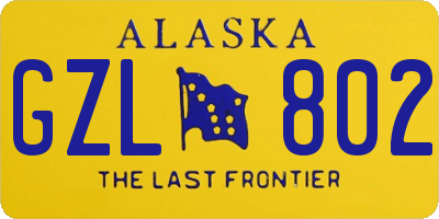 AK license plate GZL802