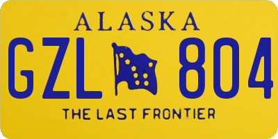 AK license plate GZL804