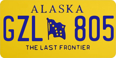 AK license plate GZL805