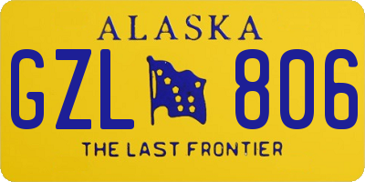 AK license plate GZL806