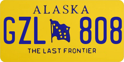 AK license plate GZL808