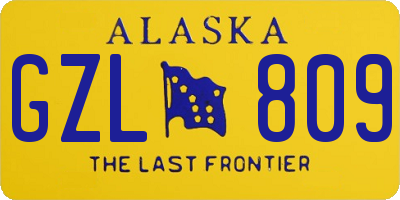 AK license plate GZL809