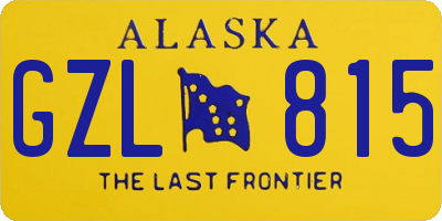 AK license plate GZL815