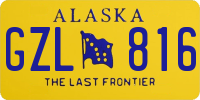 AK license plate GZL816