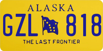 AK license plate GZL818