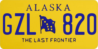 AK license plate GZL820