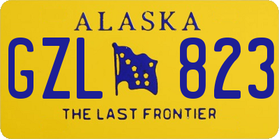 AK license plate GZL823