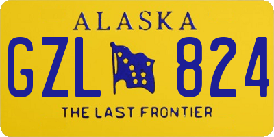 AK license plate GZL824