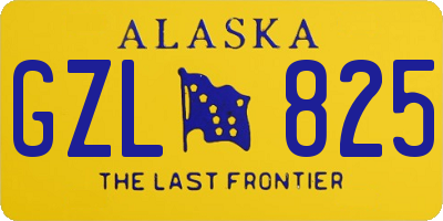 AK license plate GZL825