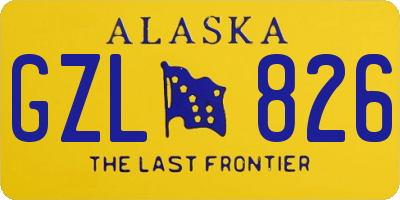 AK license plate GZL826