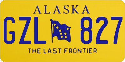 AK license plate GZL827