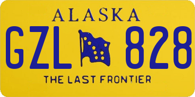 AK license plate GZL828