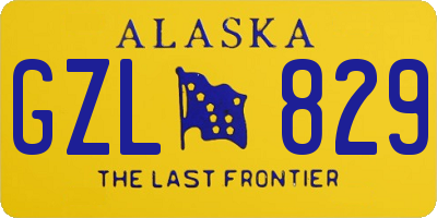 AK license plate GZL829