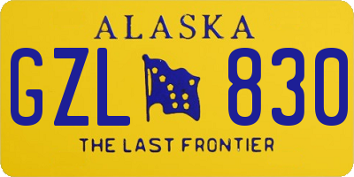 AK license plate GZL830