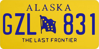 AK license plate GZL831