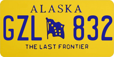 AK license plate GZL832