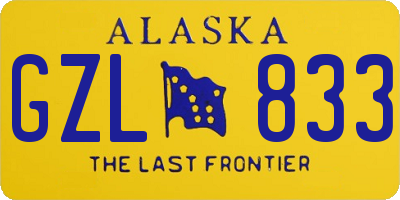 AK license plate GZL833