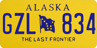 AK license plate GZL834