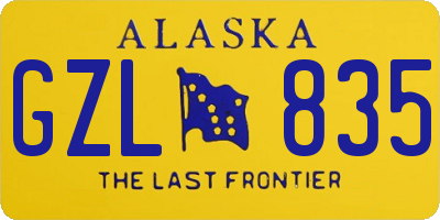 AK license plate GZL835