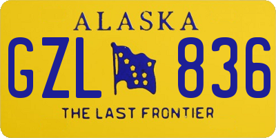 AK license plate GZL836