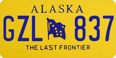 AK license plate GZL837