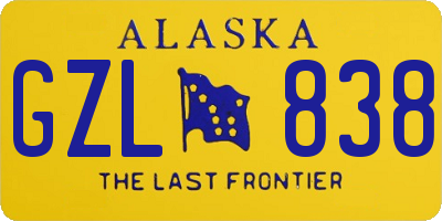 AK license plate GZL838